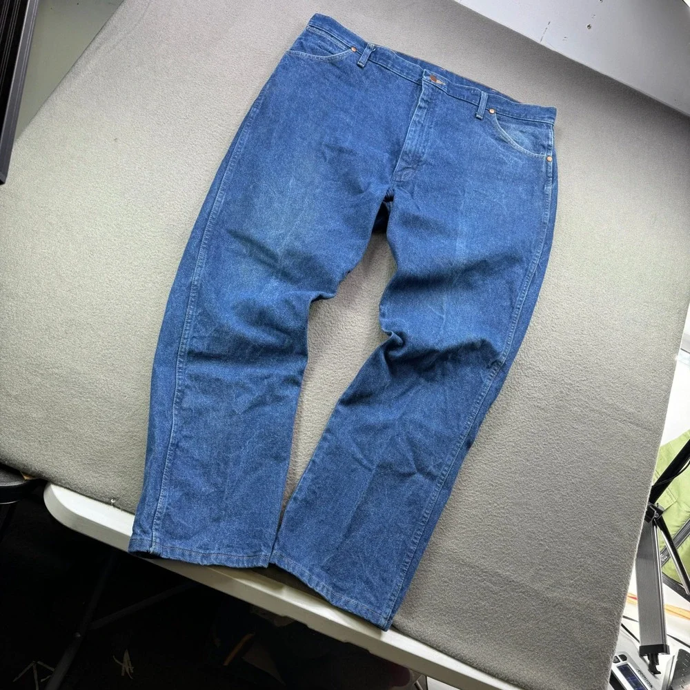 Wrangler Cowboy Cut Jeans Mens 42x30‎ Blue 13MWZPW Original Fit Western Denim